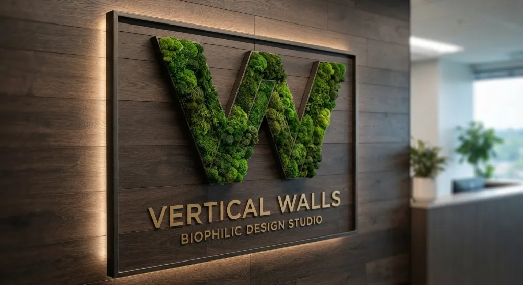 Moss Wall Custom Logo Design for Office